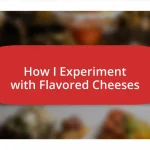 How I Experiment with Flavored Cheeses